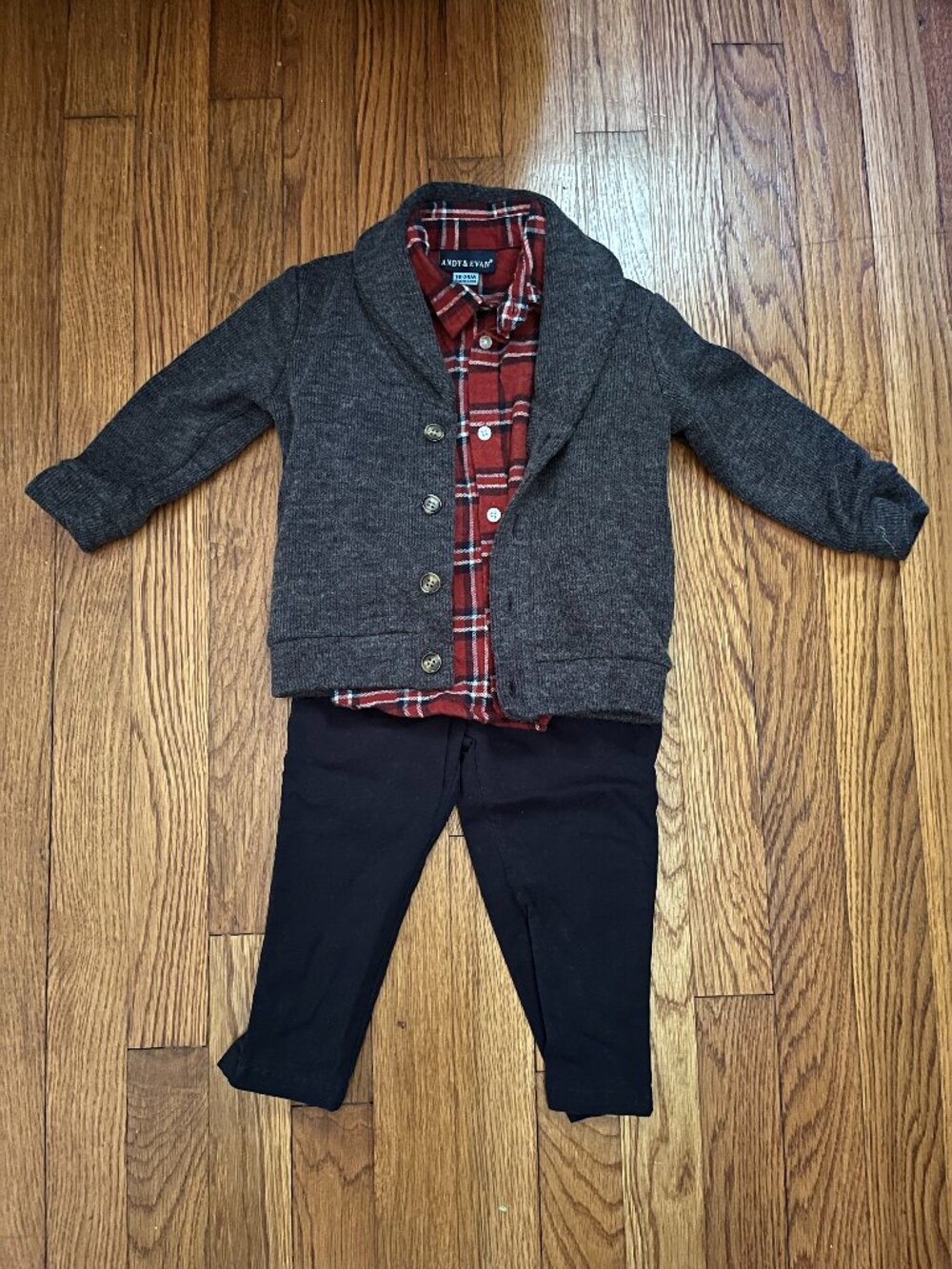 Andy & Evan Boy Cardigan Sweater Set, 18-24 Months